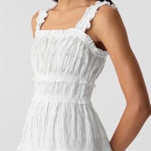 GAP x DOEN Midi Ivory Eyelet Dress